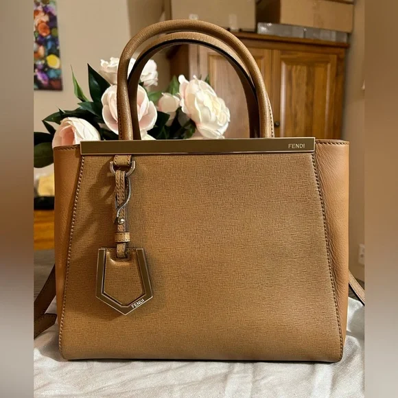 FENDI Petite 2Jours brown leather Tote - Picture 1 of 14